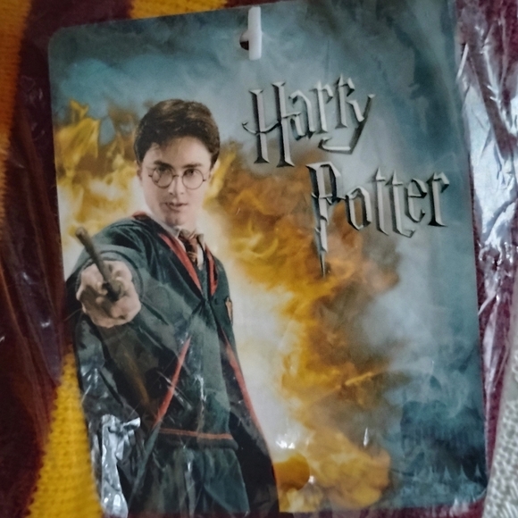 🆕 Harry Potter Gryffindor Patch Knit Scarf, Muticolor, One Size, Muticolor - Picture 6 of 10